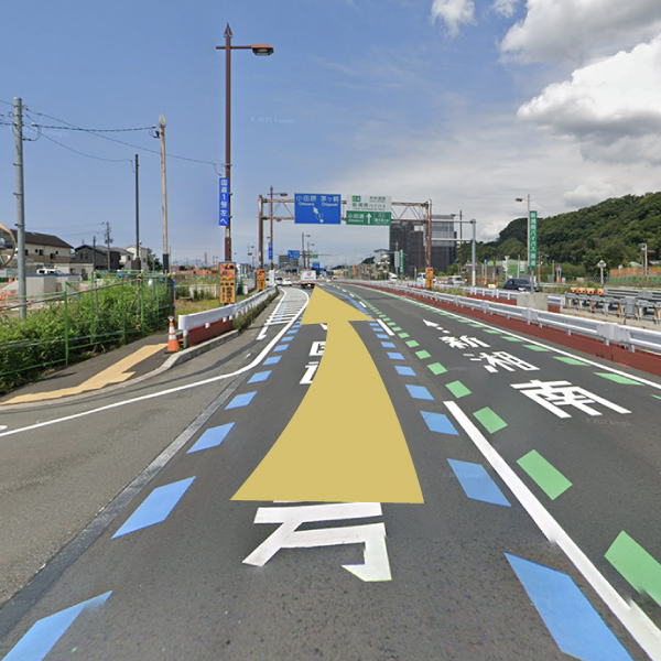 小田原・茅ヶ崎方面へ左折 小田原・茅ヶ崎方面へ左折